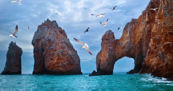 Postal del icónico Arco de Los Cabos BCS.
